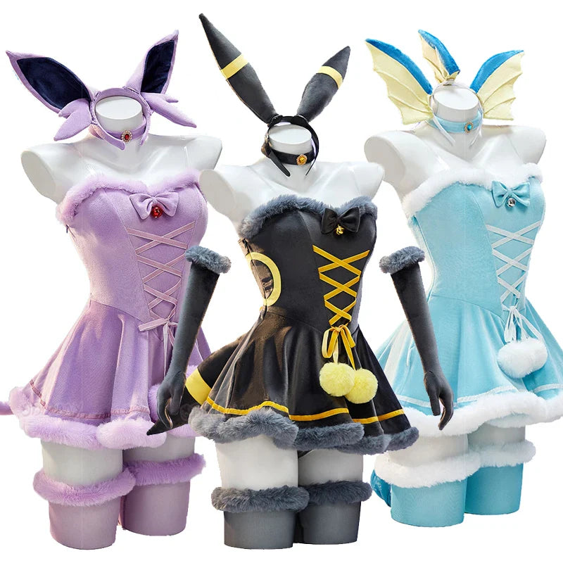 Anime Vaporeon Umbreon Sylveon Cosplay Costume - Sexy Cloak Dress Outfit for Women, Halloween & Christmas