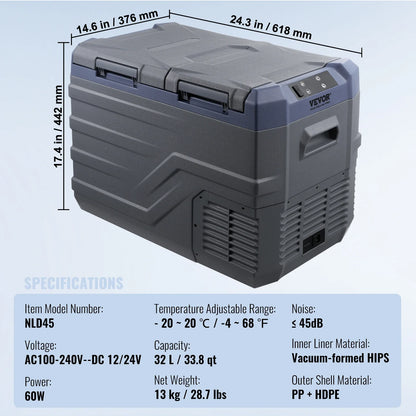 SucceBuy Portable Car Refrigerator — 8L–75L Single & Dual Zone Fridge with Bluetooth Temperature Control for Camping & RV
