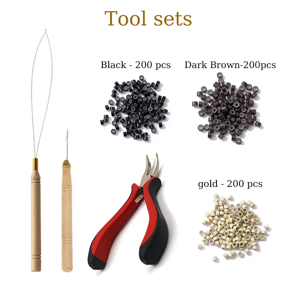 48-Inch Hair Tinsel Kit – 1200 Strands, 12 Colors Sparkling Fairy Hair Extensions with Tool
