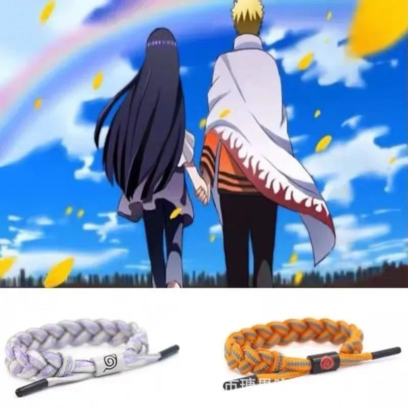 Naruto Anime Bracelet – Adjustable Cosplay Rope Wristband for Couples, Men & Women (Sasuke, Hinata, Itachi, Hyuga)