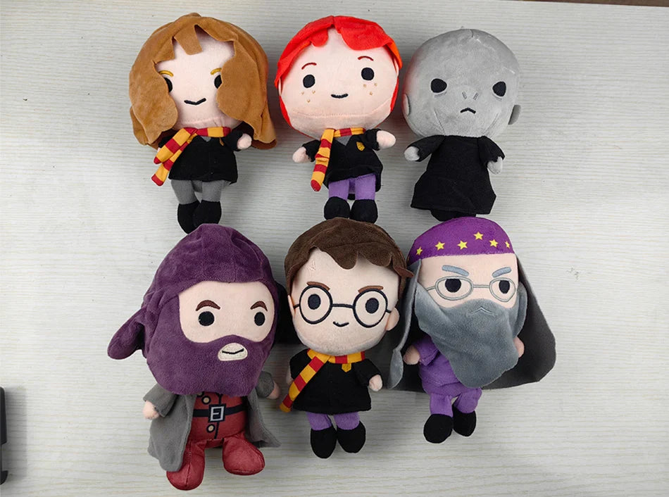 Harry Potter Hermione & Fantastic Beasts Plush Toy — Ron Movie Character Stuffed Doll with Scarf, Cute Birthday Gift