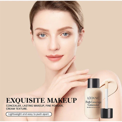 Full Coverage Liquid Concealer Cream – 12ml Waterproof Dark Circles & Face Foundation Makeup Base