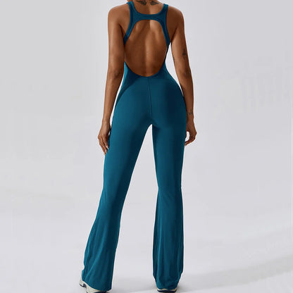 Women’s Yoga Jumpsuit – One Piece Training Sports Romper Push Up Gym Bodysuit Stretch Fitness Activewear Suit