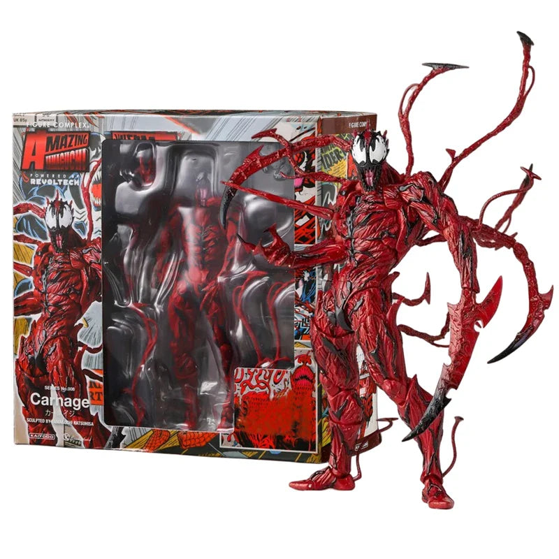 Amazing Yamaguchi Venom & Carnage Action Figure – Movable Spider-Man Collectible Toy for Kids