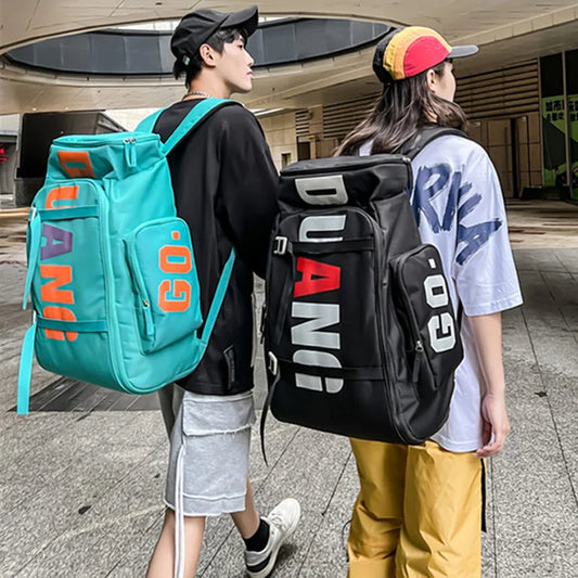 Sport Gym Bag for Men – Large Waterproof Fitness & Travel Backpack, Shoulder/Crossbody Skate Pack with Dry/Wet Compartments