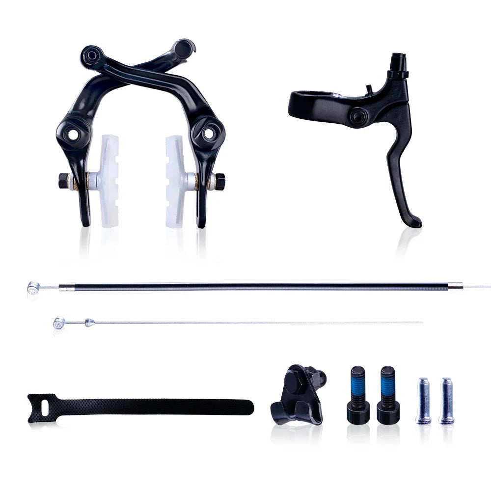 Funsea Bicycle U Brake Kit — Forged Alloy Lever with Transparent Pads, Inner & Outer Cable Housing, BMX Bike Accessories