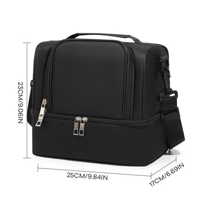 Large Capacity Insulated Lunch Bag – Aluminum Foil Thermal Food Tote for Office, School, Picnic & Travel