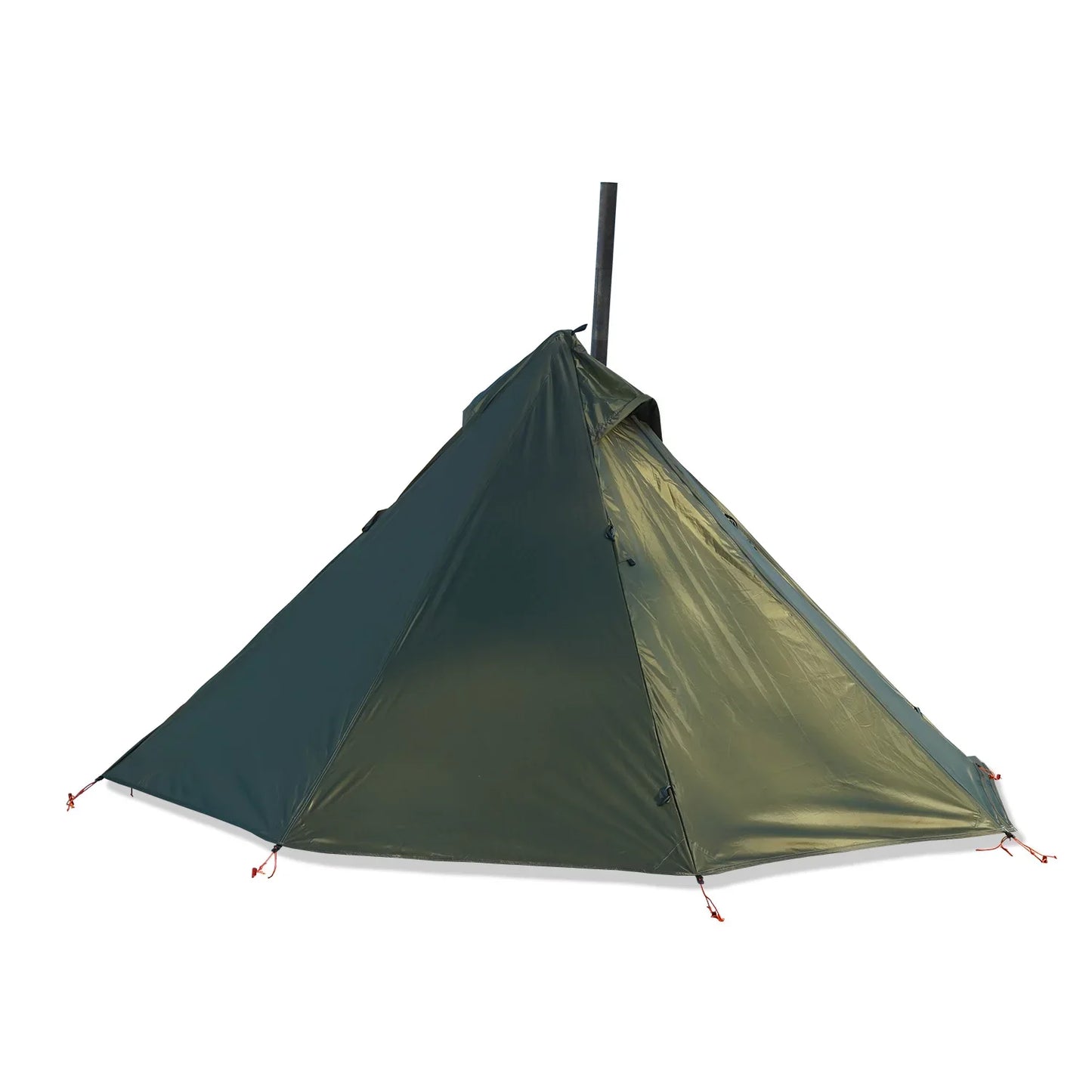 Camping Hot Tent with Chimney Window - Ultralight Tipi Teepee Pyramid, Double Layer Bushcraft Tent for 1 Person