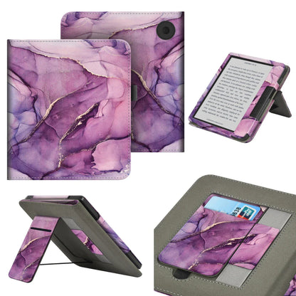 KOBO Libra 7" Leather Case – Hand Strap, Stand & Card Slot Cover for Libra Colour, Libra 2, Libra H2O (N428/N418/N873)