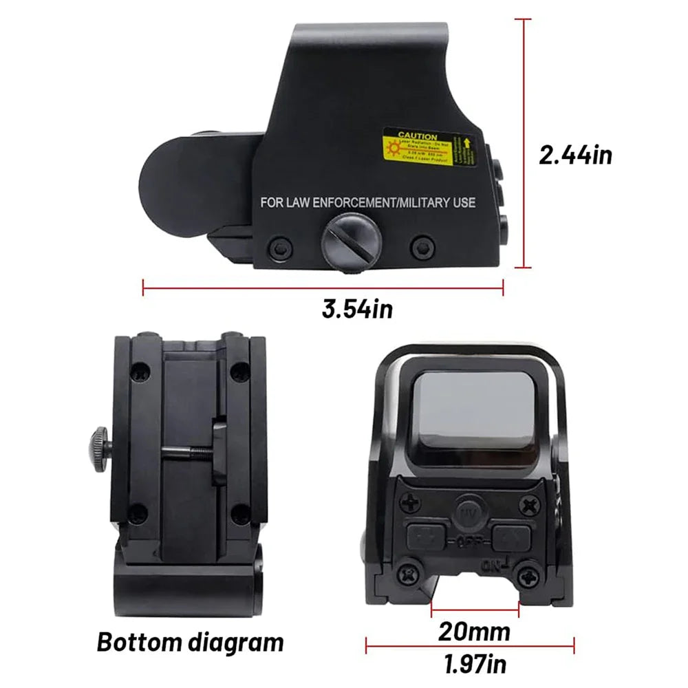 553 Holographic Sight – Red & Green Dot Optics Reflex Riflescope, Fits 20mm Rails, Ideal for Hunting Scopes