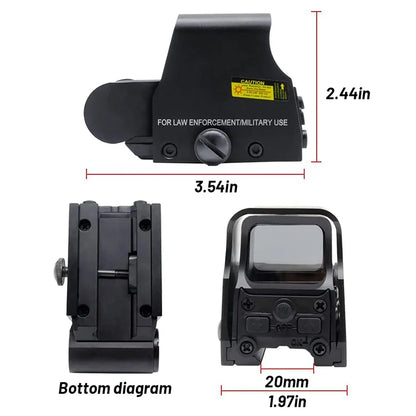 553 Holographic Sight – Red & Green Dot Optics Reflex Riflescope, Fits 20mm Rails, Ideal for Hunting Scopes