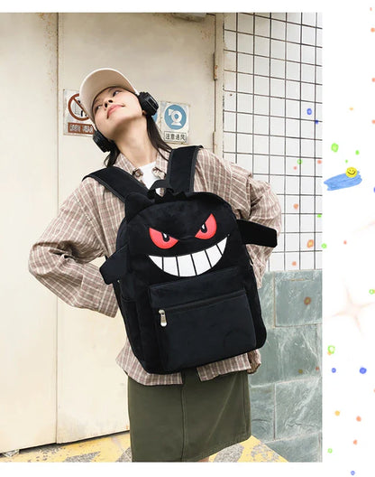 New Fashion Women's Backpack — High-Quality Large Capacity Computer Bag with Cartoon Pattern, Soft Fabric Shoulder Handbag