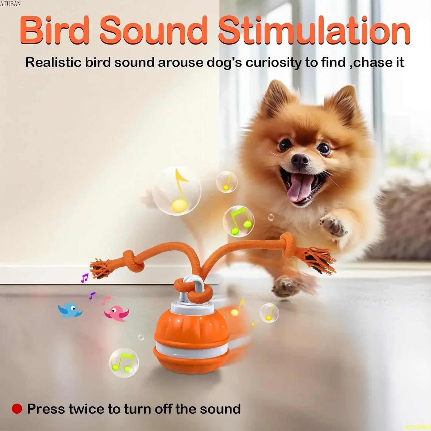 Peppy Pet Ball for Dogs – Motion-Activated Rolling Ball, Interactive Toy for Puppies & Small Dogs, Automatic Moving Dog Toy
