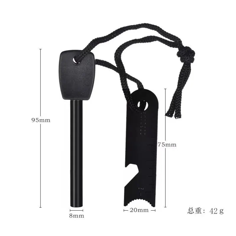 Mini Waterproof Flint Fire Starter – Magnesium Survival Tool for Camping & Outdoor Use