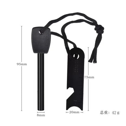 Mini Waterproof Flint Fire Starter – Magnesium Survival Tool for Camping & Outdoor Use