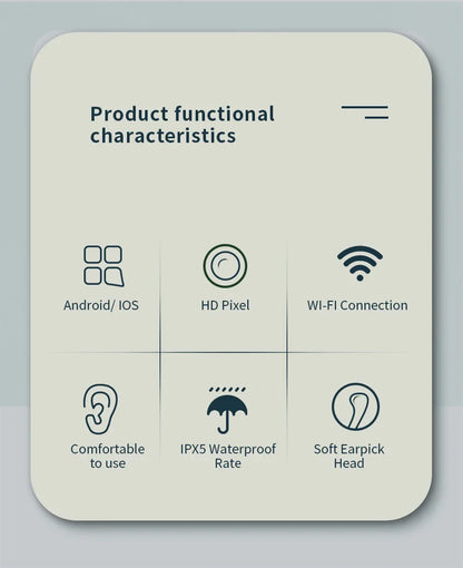 2025 Wireless Smart Earpick – HD Camera Ear Wax Cleaner with 6 LED Lights for iOS & Android