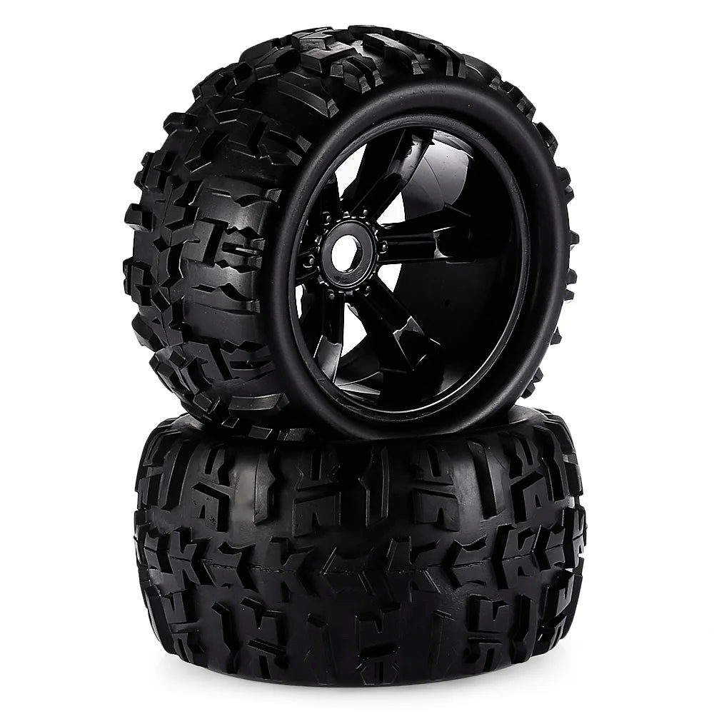 4pcs 1/8 Scale 17mm Hex RC Truck Tires & Wheels Set – Glued for Traxxas Maxx, Tmaxx, E-Revo, Revo 3.3, JLB Cheetah Monster