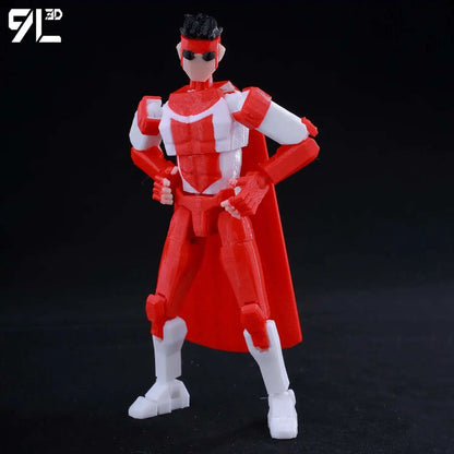 9L3D Lucky 13 Invincible Boy Eve Action Figure — 3D Printed Anime Model, Multi-Jointed Poseable Collectible Toy Gift for Fans