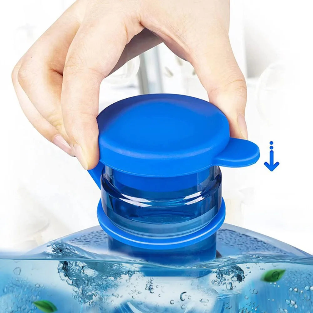 Non-Spill Silicone Water Jug Caps — Durable, Thick, Reusable Bottle Covers with Inner Plug for Drinking Buckets