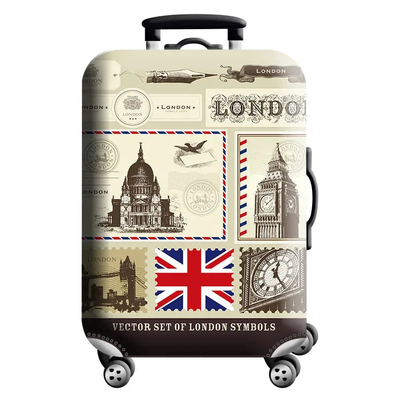 Stretch Fabric Luggage Cover — Dustproof Suitcase Protector for 18-32 Inch Travel Bags