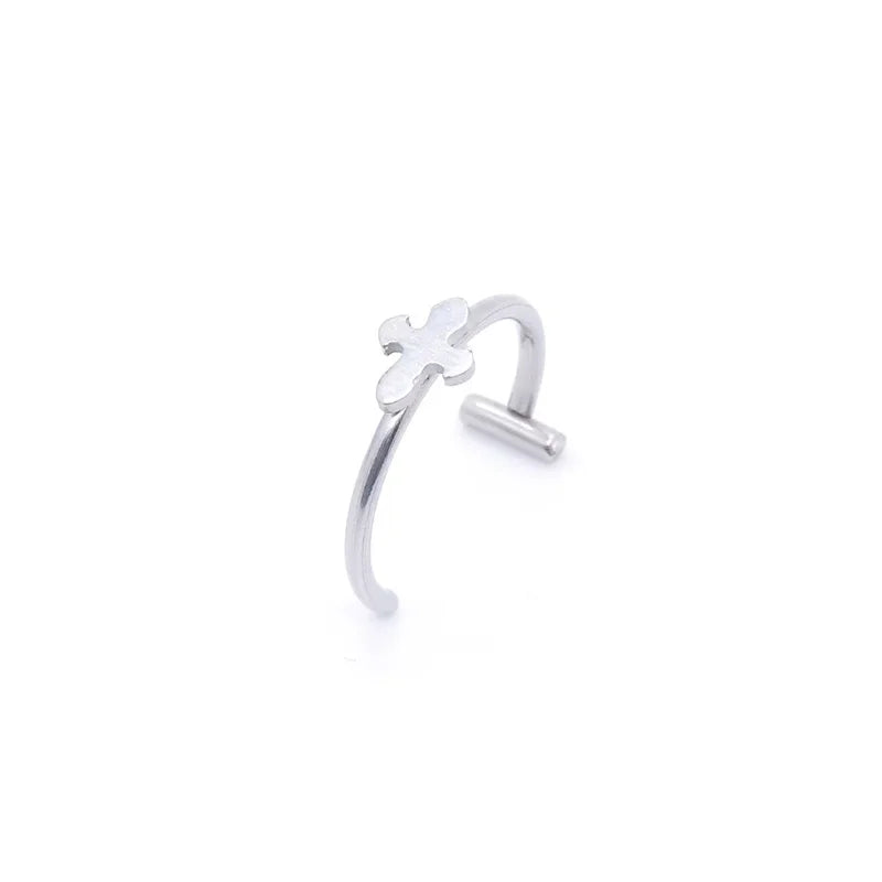 Stainless Steel Fake Nose Ring – Hoop Septum Rings, C-Clip Lip Ring, Non-Pierced Body Jewelry for Women