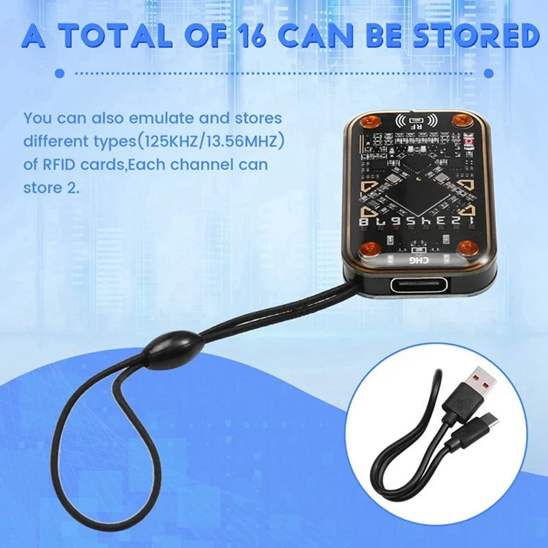 Chameleon Ultra Contactless Smart Card Emulator – RFID Smart Chip Reader + 3x CUID/UID Keychains, NFC Compliant
