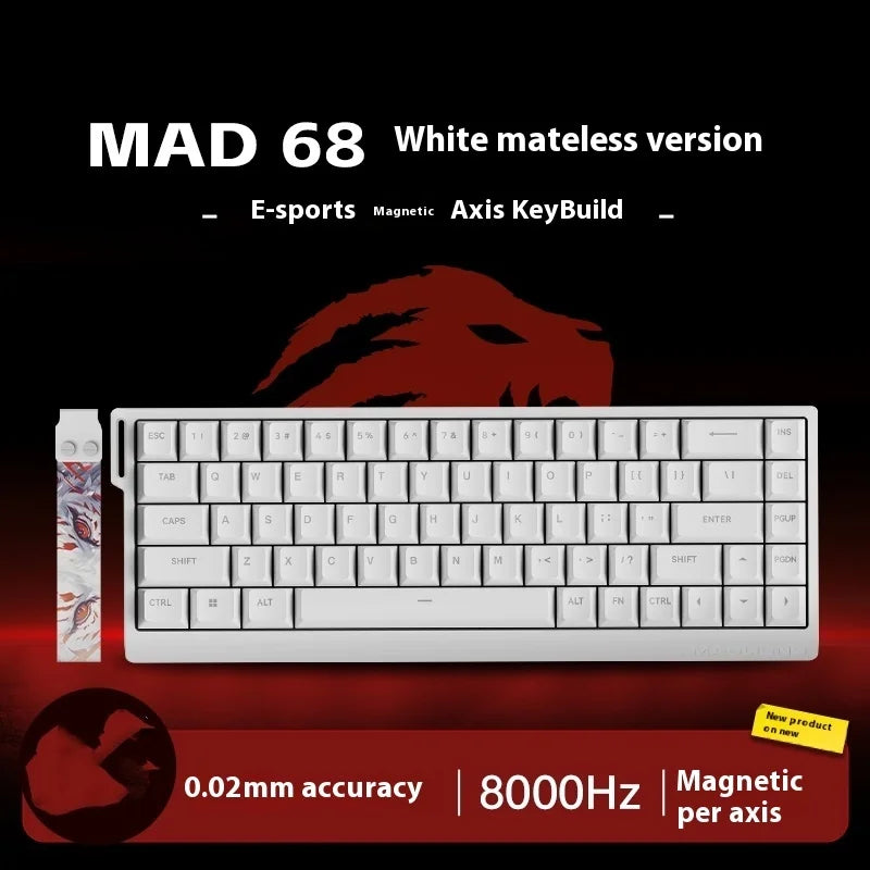 MADLIONS MAD 60/68HE Magnetic Switch Wired Gaming Keyboard – Hot Swap, Rapid Trigger, Customizable PC Gamer Accessory