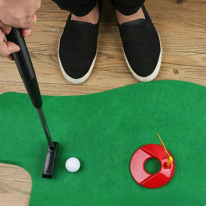 Mini Golf Putting Green Set – Funny Toilet Golf Indoor Sports Game for Adults, Bathroom Leisure Entertainment