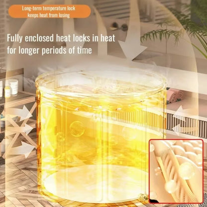 Foldable Portable Bath Tub - Thickened Full Body Bath Bucket for Children & Adults, Long-Term Temperature Lock