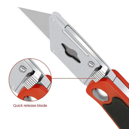 AIRAJ Heavy Duty Utility Knife: Retractable Sharp Blade for Professional Electrician, Steel Break 18mm Blade, Multifunctional Design