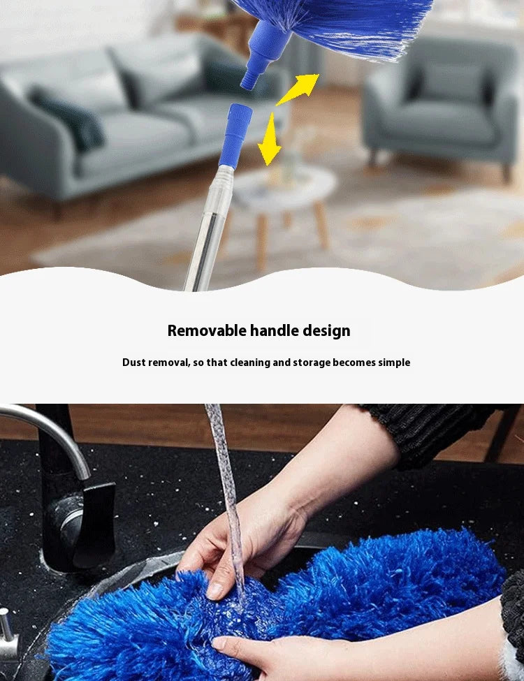 2.5m Spider Web Broom Set — 3-Pack Retractable Ceiling & Roof Dust Sweeper, Extended Dust Duster