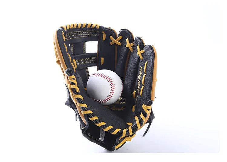 Professional Genuine Leather Baseball Gloves – 11.5/12.5 Inch Mitt for Youth & Adult Softball Training