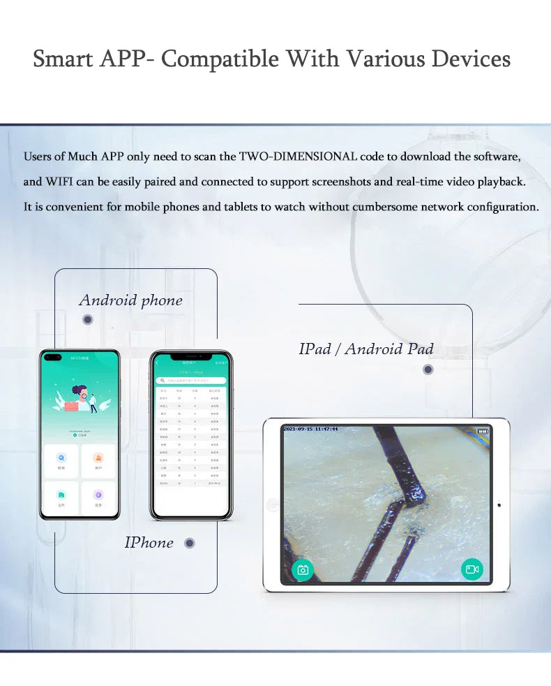 New WiFi HD 5G Scalp & Skin Hair Follicle Detector - Professional 50X/200X Rechargeable UV Skin Analyzer Magnifier