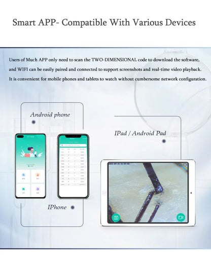 New WiFi HD 5G Scalp & Skin Hair Follicle Detector - Professional 50X/200X Rechargeable UV Skin Analyzer Magnifier