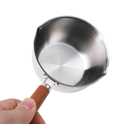 Stainless Steel Saucepan – Hot Oil & Milk Pan for Boiling, Melting & Kitchen Cooking