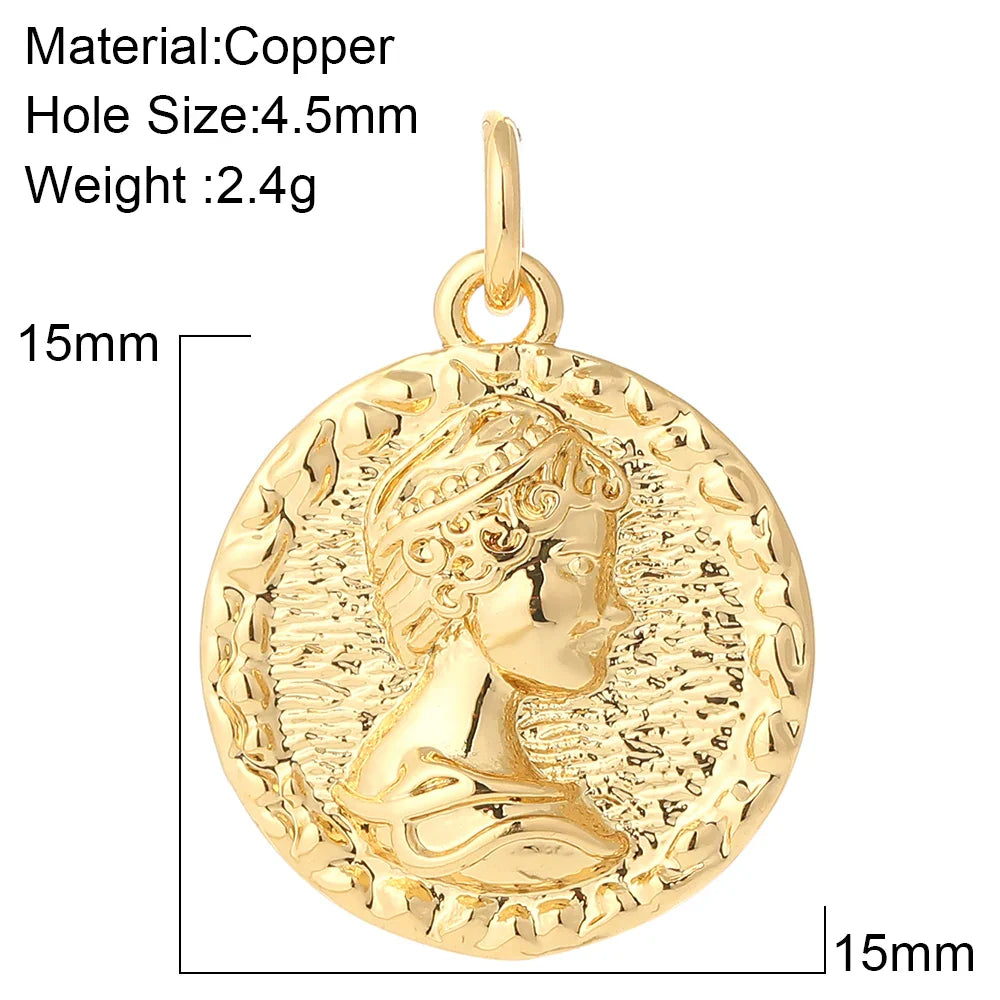 Gold Color Heart, Eye & Star Charms for Jewelry Making – DIY Angel Evil Eye Pendants for Earrings & Necklaces