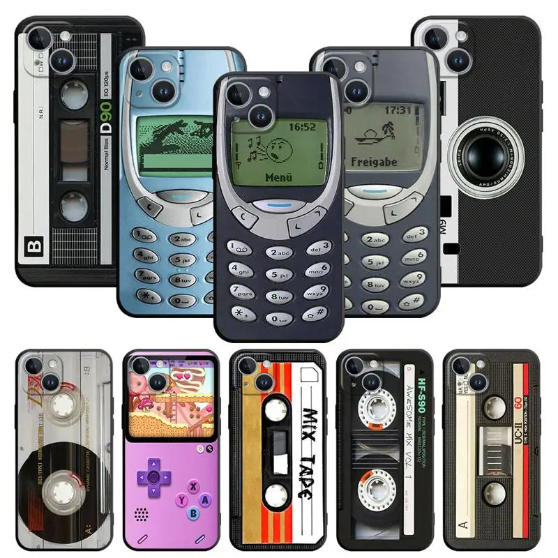 Magnetic Cassette Tape Phone Case – Compatible with Apple iPhone 7, 8, XR, X, XS, 11, 12, 13, 14, 15 & SE 2022