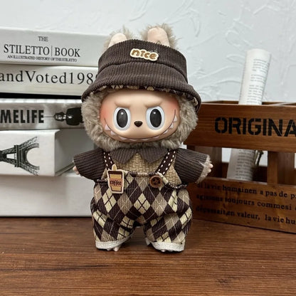 17cm Labubu V1–V2 Trendy Doll Clothes & Accessories – Idol Outfit for Kids Gift