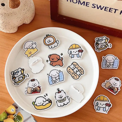 Cute Cartoon Acrylic Puppy Brooch Pin - Jewelry Badge for Clothes, Bags, and Backpacks, Gift for Kids and Friends