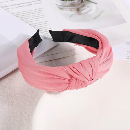 New Knotted Headbands for Women & Girls – Solid Color Hair Bands, Simple Retro Hair Hoop, Makeup Headwear, Hair Accessories