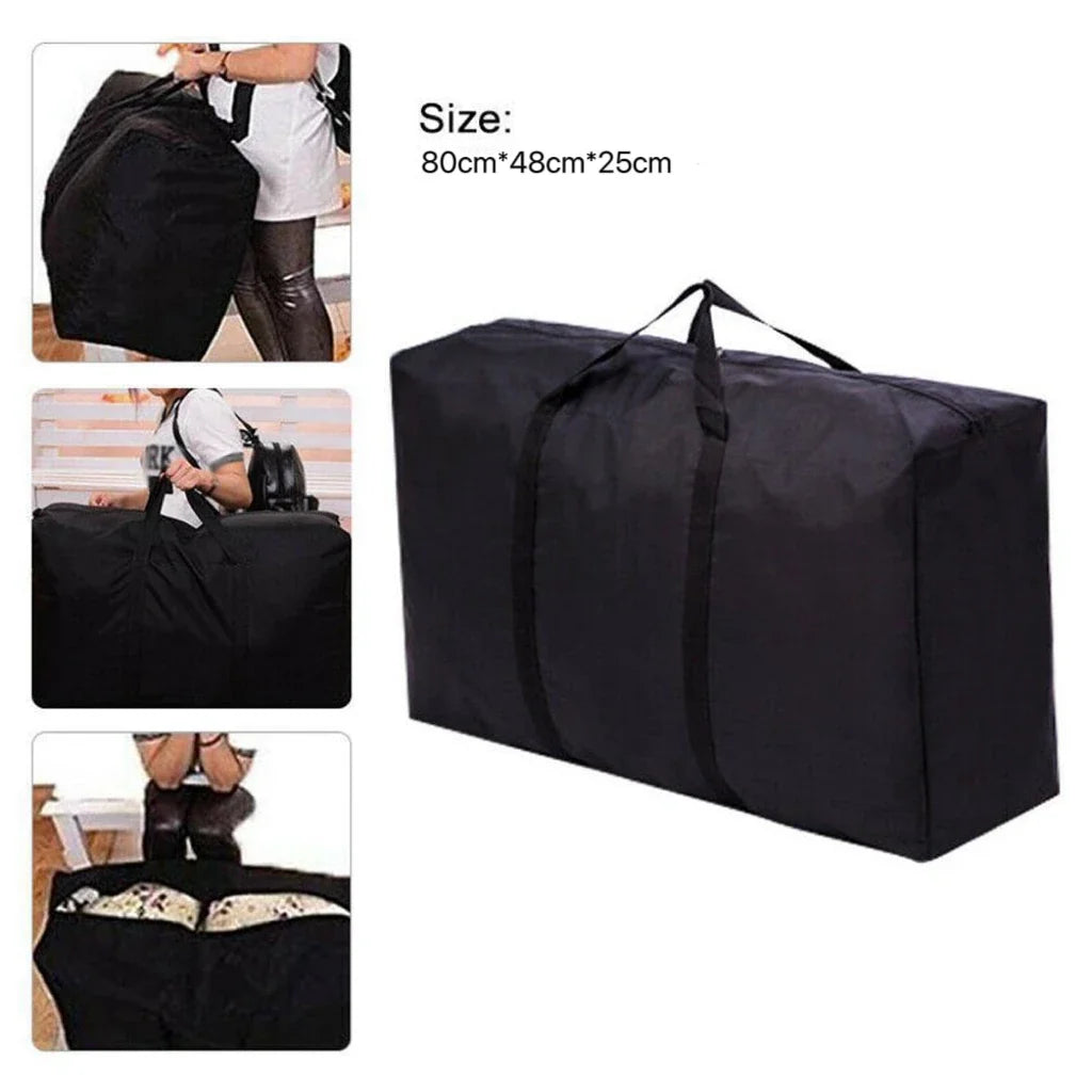 Extra Large Waterproof Moving Bag - Foldable Non-Woven Storage Tote for Laundry, Shopping & Travel Packing
