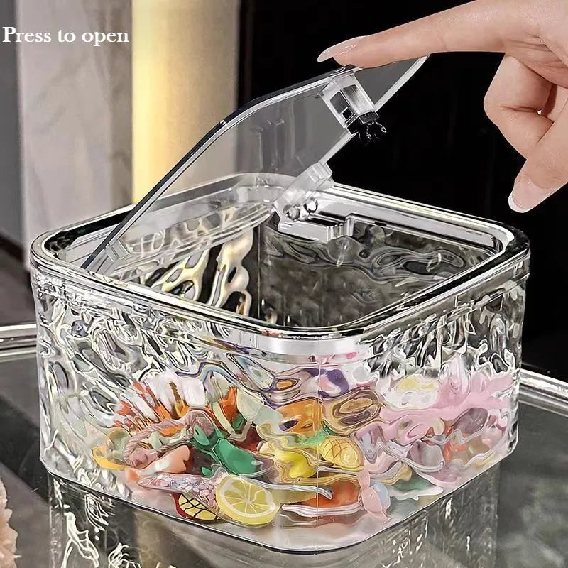 Acrylic Hair Accessories Organizer — Clear Storage Box for Hair Ties, Headbands, and Laundry Pods, Desktop Organizer