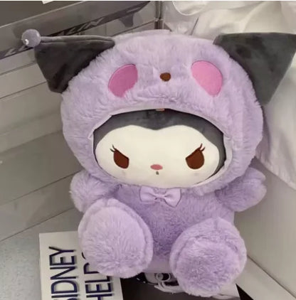25cm Kawaii Sanrio Plush Toy – Kuromi & Jade Dog Stuffed Doll Gift for Kids