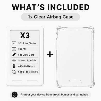 XTEINK X4Pro E-Reader - 3.7-Inch Portable E-Ink Reader with 16GB Storage & High-Resolution Display