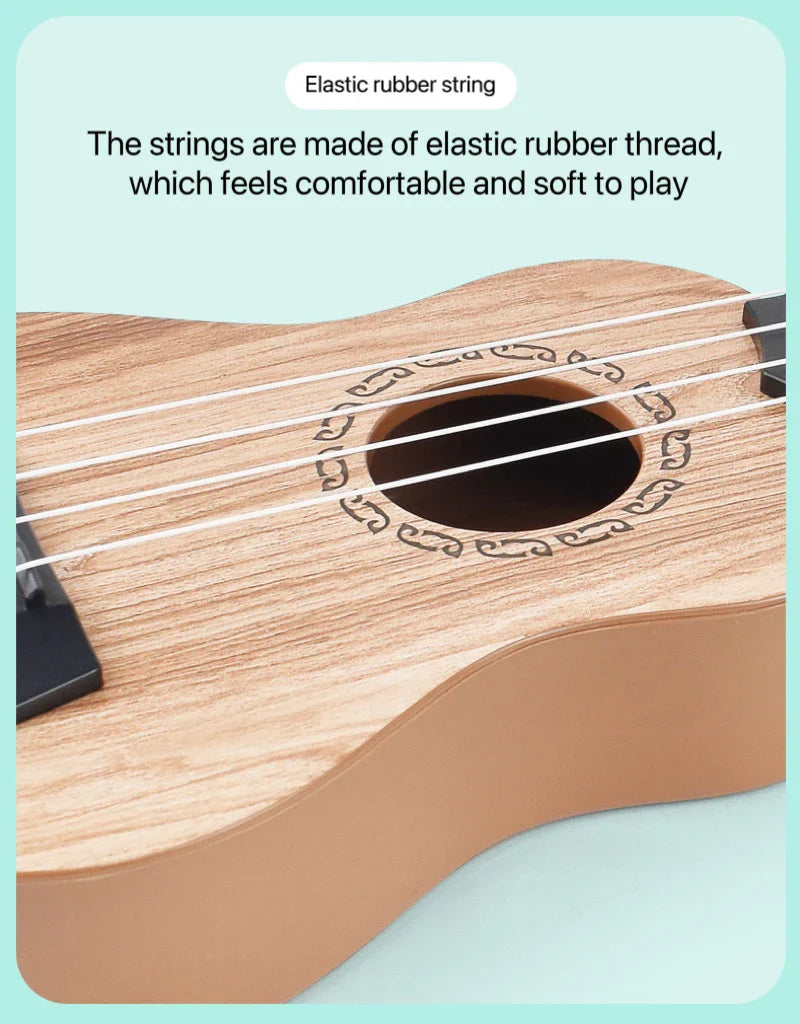 35cm Children’s Toy Guitar – Playable Beginner Instrument with Paddles, Simulated Ukulele Music Toy