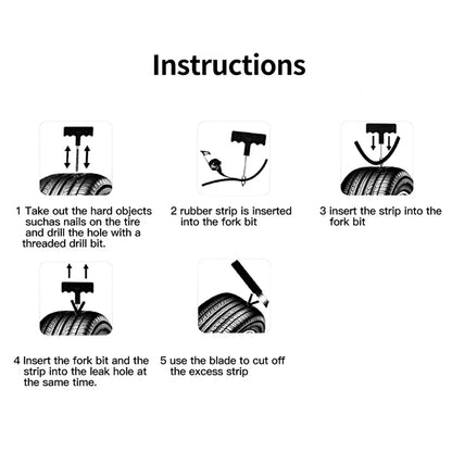 Car & Motorcycle Tire Repair Kit – Tubeless Tyre Puncture Plug Set with Rubber Strips for Truck & Vacuum Tire Repairs