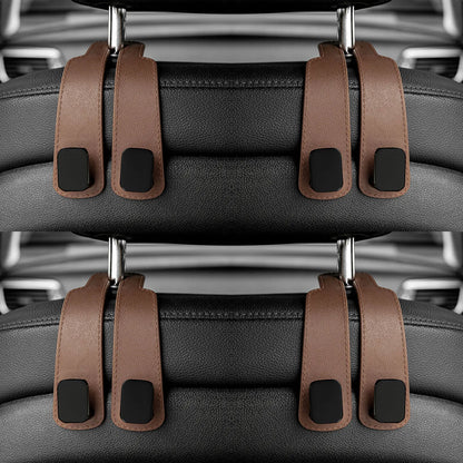 Car Headrest Hooks for Bags – Seat Back Organizer Holder Clips for Auto Storage and Fastening