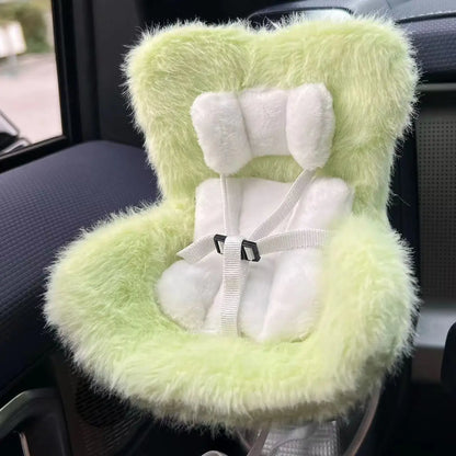 Labubu Car Doll Safety Seat – Kawaii Plush Aromatherapy Air Freshener for Ob11 & Dolls up to 18cm