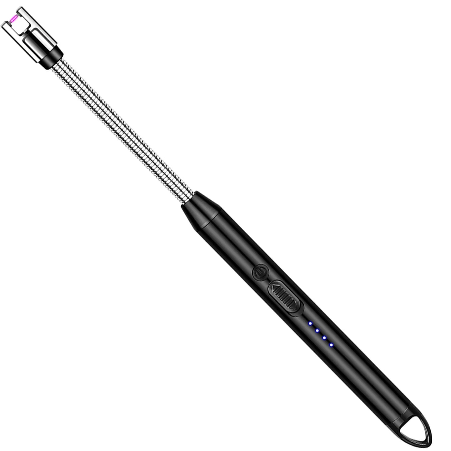 360° Type-C Rechargeable Windproof Plasma Lighter – Curved Flameless USB Arc Ignition Tool for BBQ, Kitchen, Candle & Gas Stove Use