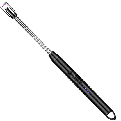 360° Type-C Rechargeable Windproof Plasma Lighter – Curved Flameless USB Arc Ignition Tool for BBQ, Kitchen, Candle & Gas Stove Use